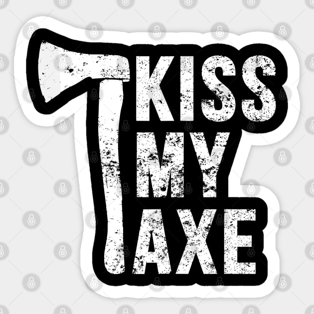 Kiss My Axe Vintage Hatchet Throwing Sticker by LEGO